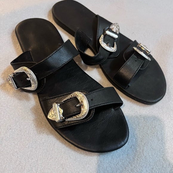 MAHLI The Label Texas Buckle Slide Sz 39 - Picture 3 of 5